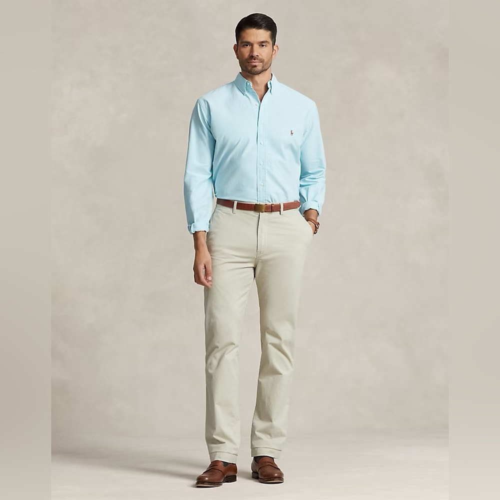 Polo Ralph Lauren mens 35x32 classic fit khaki tan Bedford chino pants